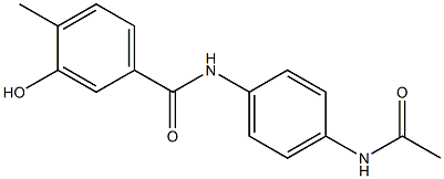 N-(4-acetamidophenyl)-3-hydroxy-4-methylbenzamide 구조식 이미지
