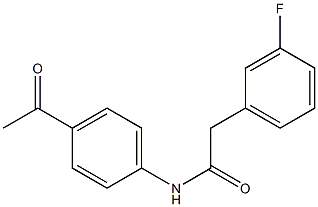 N-(4-acetylphenyl)-2-(3-fluorophenyl)acetamide 구조식 이미지