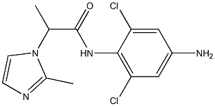 N-(4-amino-2,6-dichlorophenyl)-2-(2-methyl-1H-imidazol-1-yl)propanamide 구조식 이미지