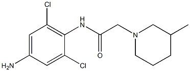 N-(4-amino-2,6-dichlorophenyl)-2-(3-methylpiperidin-1-yl)acetamide 구조식 이미지