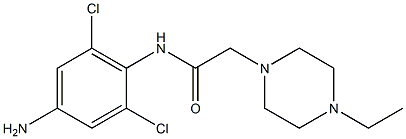 N-(4-amino-2,6-dichlorophenyl)-2-(4-ethylpiperazin-1-yl)acetamide 구조식 이미지