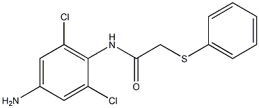 N-(4-amino-2,6-dichlorophenyl)-2-(phenylsulfanyl)acetamide 구조식 이미지