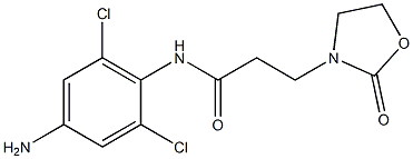 N-(4-amino-2,6-dichlorophenyl)-3-(2-oxo-1,3-oxazolidin-3-yl)propanamide Structure