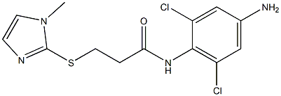 N-(4-amino-2,6-dichlorophenyl)-3-[(1-methyl-1H-imidazol-2-yl)sulfanyl]propanamide 구조식 이미지