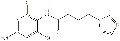N-(4-amino-2,6-dichlorophenyl)-4-(1H-imidazol-1-yl)butanamide 구조식 이미지
