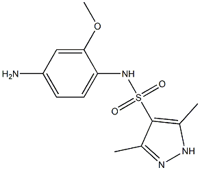 N-(4-amino-2-methoxyphenyl)-3,5-dimethyl-1H-pyrazole-4-sulfonamide 구조식 이미지