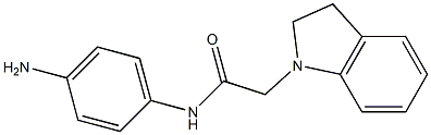 N-(4-aminophenyl)-2-(2,3-dihydro-1H-indol-1-yl)acetamide 구조식 이미지