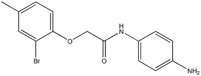 N-(4-aminophenyl)-2-(2-bromo-4-methylphenoxy)acetamide 구조식 이미지