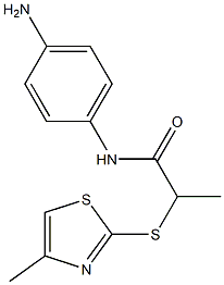 N-(4-aminophenyl)-2-[(4-methyl-1,3-thiazol-2-yl)sulfanyl]propanamide Structure