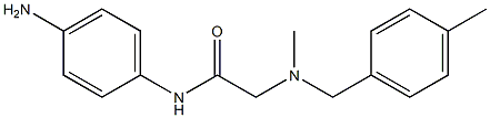 N-(4-aminophenyl)-2-{methyl[(4-methylphenyl)methyl]amino}acetamide 구조식 이미지