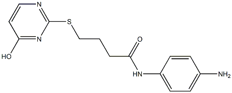 N-(4-aminophenyl)-4-[(4-hydroxypyrimidin-2-yl)sulfanyl]butanamide Structure