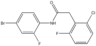 N-(4-bromo-2-fluorophenyl)-2-(2-chloro-6-fluorophenyl)acetamide 구조식 이미지