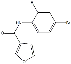 N-(4-bromo-2-fluorophenyl)-3-furamide 구조식 이미지