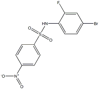 N-(4-bromo-2-fluorophenyl)-4-nitrobenzene-1-sulfonamide 구조식 이미지