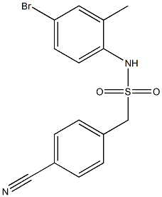 N-(4-bromo-2-methylphenyl)-1-(4-cyanophenyl)methanesulfonamide 구조식 이미지