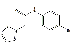 N-(4-bromo-2-methylphenyl)-2-thien-2-ylacetamide 구조식 이미지