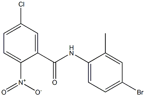 N-(4-bromo-2-methylphenyl)-5-chloro-2-nitrobenzamide 구조식 이미지