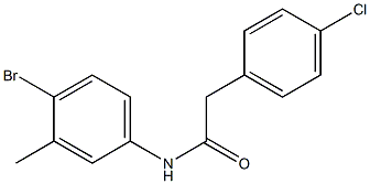 N-(4-bromo-3-methylphenyl)-2-(4-chlorophenyl)acetamide 구조식 이미지