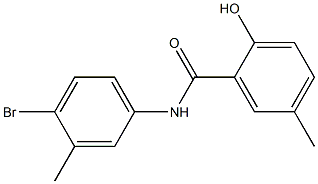 N-(4-bromo-3-methylphenyl)-2-hydroxy-5-methylbenzamide 구조식 이미지