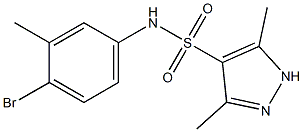 N-(4-bromo-3-methylphenyl)-3,5-dimethyl-1H-pyrazole-4-sulfonamide 구조식 이미지