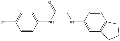 N-(4-bromophenyl)-2-(2,3-dihydro-1H-inden-5-ylamino)acetamide 구조식 이미지