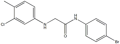 N-(4-bromophenyl)-2-[(3-chloro-4-methylphenyl)amino]acetamide 구조식 이미지