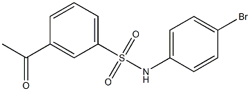 N-(4-bromophenyl)-3-acetylbenzene-1-sulfonamide Structure