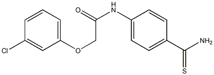 N-(4-carbamothioylphenyl)-2-(3-chlorophenoxy)acetamide 구조식 이미지