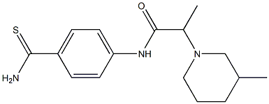 N-(4-carbamothioylphenyl)-2-(3-methylpiperidin-1-yl)propanamide 구조식 이미지