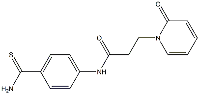 N-(4-carbamothioylphenyl)-3-(2-oxo-1,2-dihydropyridin-1-yl)propanamide 구조식 이미지