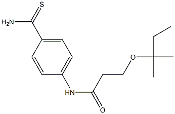 N-(4-carbamothioylphenyl)-3-[(2-methylbutan-2-yl)oxy]propanamide Structure