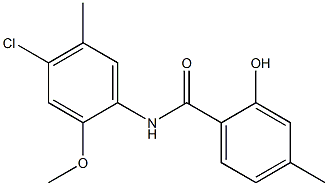 N-(4-chloro-2-methoxy-5-methylphenyl)-2-hydroxy-4-methylbenzamide 구조식 이미지