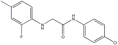 N-(4-chlorophenyl)-2-[(2-fluoro-4-methylphenyl)amino]acetamide Structure