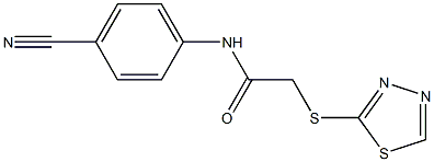 N-(4-cyanophenyl)-2-(1,3,4-thiadiazol-2-ylsulfanyl)acetamide Structure