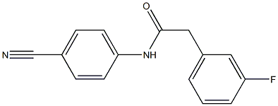 N-(4-cyanophenyl)-2-(3-fluorophenyl)acetamide Structure