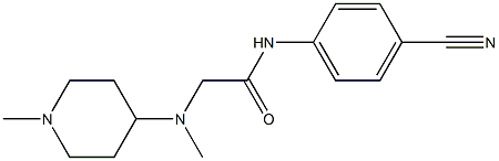 N-(4-cyanophenyl)-2-[methyl(1-methylpiperidin-4-yl)amino]acetamide Structure