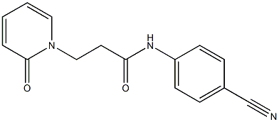 N-(4-cyanophenyl)-3-(2-oxo-1,2-dihydropyridin-1-yl)propanamide Structure