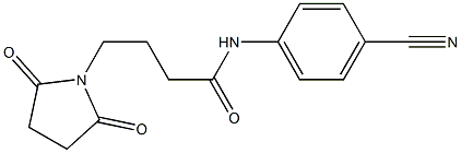 N-(4-cyanophenyl)-4-(2,5-dioxopyrrolidin-1-yl)butanamide 구조식 이미지