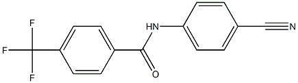 N-(4-cyanophenyl)-4-(trifluoromethyl)benzamide 구조식 이미지