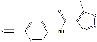 N-(4-cyanophenyl)-5-methylisoxazole-4-carboxamide 구조식 이미지