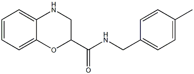 N-(4-methylbenzyl)-3,4-dihydro-2H-1,4-benzoxazine-2-carboxamide Structure