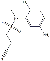 N-(5-amino-2-chlorophenyl)-2-cyano-N-methylethane-1-sulfonamido 구조식 이미지