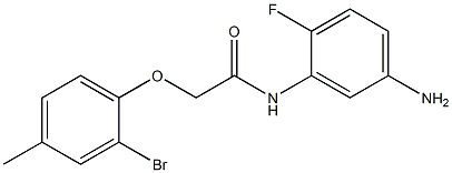 N-(5-amino-2-fluorophenyl)-2-(2-bromo-4-methylphenoxy)acetamide 구조식 이미지