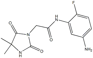 N-(5-amino-2-fluorophenyl)-2-(4,4-dimethyl-2,5-dioxoimidazolidin-1-yl)acetamide 구조식 이미지