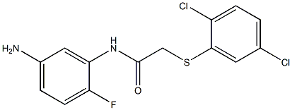 N-(5-amino-2-fluorophenyl)-2-[(2,5-dichlorophenyl)sulfanyl]acetamide 구조식 이미지