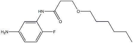 N-(5-amino-2-fluorophenyl)-3-(hexyloxy)propanamide 구조식 이미지