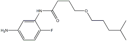 N-(5-amino-2-fluorophenyl)-4-[(4-methylpentyl)oxy]butanamide 구조식 이미지