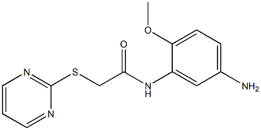 N-(5-amino-2-methoxyphenyl)-2-(pyrimidin-2-ylsulfanyl)acetamide 구조식 이미지