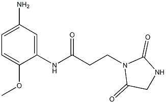 N-(5-amino-2-methoxyphenyl)-3-(2,5-dioxoimidazolidin-1-yl)propanamide 구조식 이미지