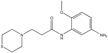 N-(5-amino-2-methoxyphenyl)-3-(thiomorpholin-4-yl)propanamide 구조식 이미지